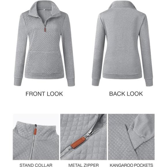 Women’s Winter Cropped Puffer Jacket – Short, Warm Quilted Coat - Picture 6 of 7